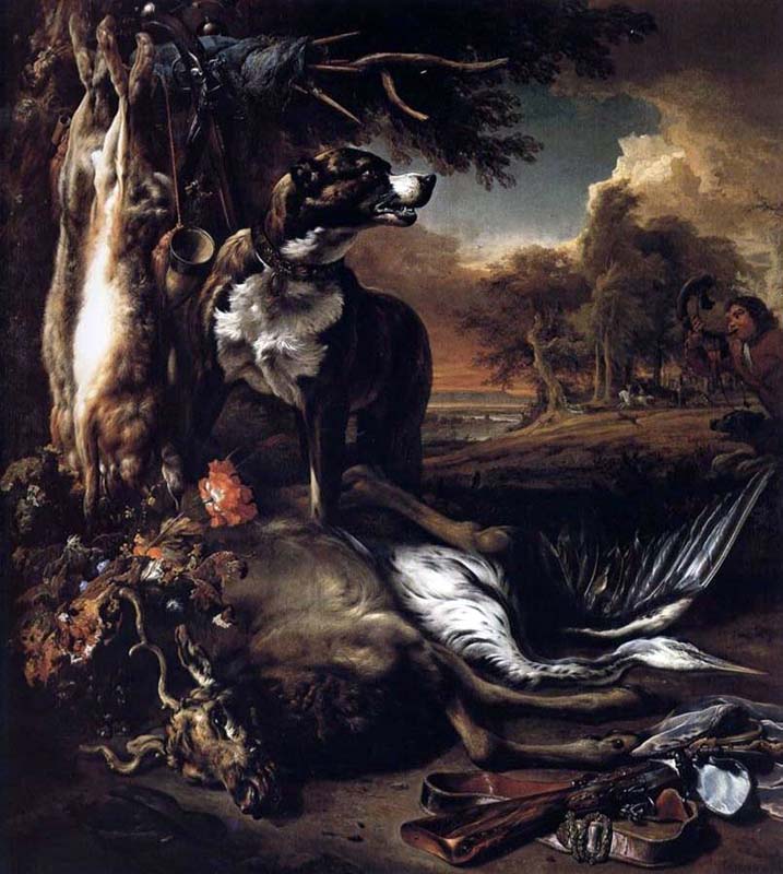 Deerhound with Dead Game